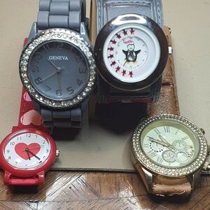 10/$20 Lot Of 4 Women's Watches As-is For Parts Or Repair